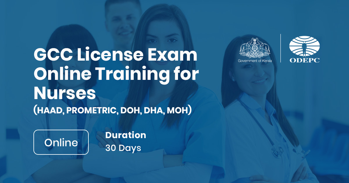 GCC License Exam Online Training For Nurses (HAAD, PROMETRIC, DOH, DHA, MOH)